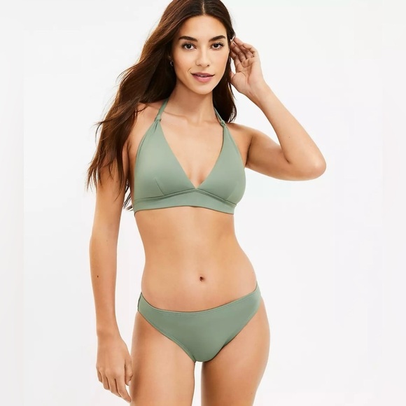 Loft Beach Classic Bikini Bottom Size M Green Mountain Rosemary Color - Picture 1 of 4
